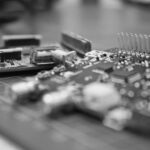 IoT - a close up of many electronic components on a table