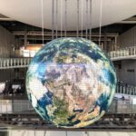 Innovations - giant globe inside building